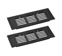 sourcing map 2pcs Rectangle Ventilation Grille Aluminum Alloy Mesh Air Vent Cover Louvered Ventilation Cover for Cabinet Wardrobe Shoe Cabinet Closet, 150x60mm/5.91"x2.36"