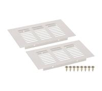 sourcing map 2Pcs Rectangle Ventilation Grille Aluminum Alloy Mesh Air Vent Covers, 150x80mm
