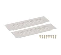 sourcing map 2Pcs Rectangle Ventilation Grille Aluminum Alloy Mesh Air Vent Covers, 200x50mm