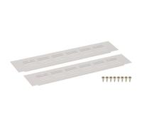 sourcing map 2Pcs Rectangle Ventilation Grille Aluminum Alloy Mesh Air Vent Covers, 300x50mm