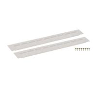 sourcing map 2Pcs Rectangle Ventilation Grille Aluminum Alloy Mesh Air Vent Covers, 400x50mm