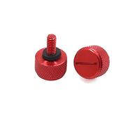 sourcing map 2pcs Red 6mm Thread Diameter Motorcycle Seat Bolt Screw