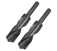 sourcing map 2pcs Reduced Shank Drill Bits 26mm Black Nitride Coated High Speed Steel HSS 9341 with 1/2 Inch Straight Shank, Twist Drill Bit for Stainless Steel Alloy Metal Plastic