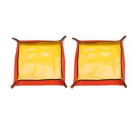 sourcing map 2pcs Repotting Mat 19.7" x 19.7" PE Cloth Waterproof Plant Repotting Mat Foldable Portable Gardening Potting Tray with Metal Buckle for Indoor Plant Change Soil Watering, Yellow