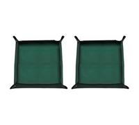 sourcing map 2pcs Repotting Mat 29.5" x 29.5" Oxford Cloth Waterproof Plant Repotting Mat Foldable Portable Gardening Potting Tray with Metal Buckle for Indoor Plant Change Soil, Dark Green
