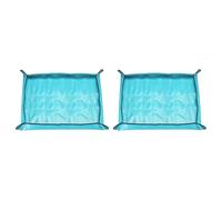 sourcing map 2pcs Repotting Mat 29.5" x 39.4" PE Cloth Waterproof Plant Repotting Mat Foldable Portable Gardening Potting Tray with Plastic Buckle for Indoor Plant Change Soil Watering, Blue