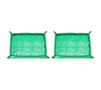 sourcing map 2pcs Repotting Mat 39.4" x 59.1" PE Cloth Waterproof Plant Repotting Mat Foldable Portable Gardening Potting Tray with Plastic Buckle for Indoor Plant Change Soil Watering, Green