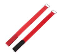 sourcing map 2Pcs Reusable Battery Tie Down Straps,0.8x12 Red Nylon Multipurpose Battery Hold Down Adjustable Cinch Strap Hook Loops Fastening Tie for Quadcopters FPV RC Drone Boat Cars
