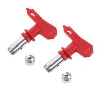 sourcing map 2pcs Reversible Spray Tips for Airless Sprayer 111 Paint Spray Nozzle Tips Sprayer Machine Parts for Home Garden Building Fences, Red