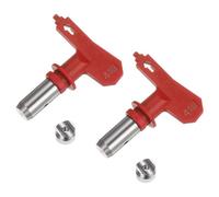 sourcing map 2pcs Reversible Spray Tips for Airless Sprayer 413 Paint Spray Nozzle Tips Sprayer Machine Parts for Home Garden Building Fences, Red
