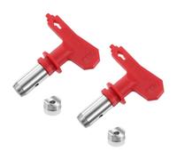 sourcing map 2pcs Reversible Spray Tips for Airless Sprayer 417 Paint Spray Nozzle Tips Sprayer Machine Parts for Home Garden Building Fences, Red