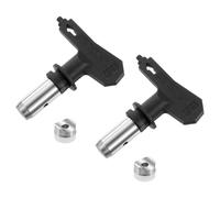 sourcing map 2pcs Reversible Spray Tips for Airless Sprayer 421 Paint Spray Nozzle Tips Sprayer Machine Parts for Home Garden Building Fences, Black