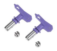 sourcing map 2pcs Reversible Spray Tips for Airless Sprayer 515 Paint Spray Nozzle Tips Sprayer Machine Parts for Home Garden Building Fences, Purple