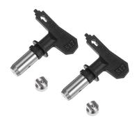 sourcing map 2pcs Reversible Spray Tips for Airless Sprayer 517 Paint Spray Nozzle Tips Sprayer Machine Parts for Home Garden Building Fences, Black