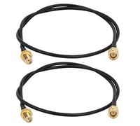 sourcing map 2pcs RG174 Coaxial Antenna Extension Cable SMA Female to Male Connector 50cm