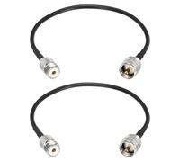 sourcing map 2PCS RG58 Coaxial Cable 1ft/0.3 M, UHF PL-259 Male to UHF SO 239 Female Coax Cable 50 Ohm Low Loss Cable for CB Radio, Ham Radio, Antenna Analyzer