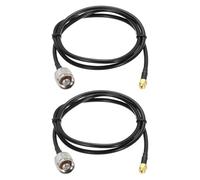 sourcing map 2PCS RG58 Coaxial Cable 3ft/0.9 M, SMA Male to N Male Coax Cable 50 Ohm Low Loss Extension Wi-Fi Router, GPS Receiver, Ham/RF Radio to Antenna Use