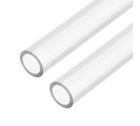 sourcing map 2Pcs Rigid Water Cooling Tube, 10mm ID 14mm OD 0.5 Meter Long Hard PETG Computer Water Cooling Tubing for Water Cooling Systems, Clear