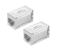 sourcing map 2PCS RJ45 CAT7 Ethernet Coupler, Ethernet Coupler Female to Female in Line Cat7 Cat6 Cat5e Cat5 Extender Cable Adapter, Grey