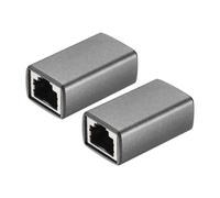 sourcing map 2PCS RJ45 Ethernet Coupler, Ethernet Coupler Female to Female in Line Cat7 Cat6 Cat5e Cat5 Extender Cable Adapter, Silver