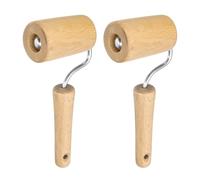 sourcing map 2pcs Rolling Pin 7.28" x 1.77" 7-Maple Wood Handle Non-Stick Fondant Roller Dough Roller Rolling Pins for Baking Cookie Pastry Clay, Wood Color