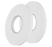 sourcing map 2pcs Rolls Double Sided Foam Tape Removeable PE Sponge Mounting Tape Strong Adhesive Tape Strips(White, 50ft x 1/2" x 1/16") for Home Paint Wall Hanging Poster Decor