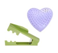 sourcing map 2pcs Rose Thorn Stripper Tool Set 5.5" 4.7" ABS Plastic PVC Flower Thorn Leaf Remover Flower Stem and Leaf Stripping for Gardening Home Florist, Green, Purple