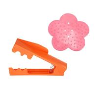 sourcing map 2pcs Rose Thorn Stripper Tool Set 5.5" 4.7" ABS Plastic PVC Flower Thorn Leaf Remover Flower Stem and Leaf Stripping for Gardening Home Florist, Orange,Pink