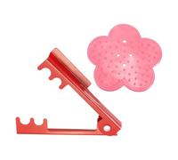 sourcing map 2pcs Rose Thorn Stripper Tool Set 5.5" 4.7" Metal PVC Flower Thorn Leaf Remover Flower Stem and Leaf Stripping for Gardening Home Florist, Red,Pink