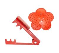 sourcing map 2pcs Rose Thorn Stripper Tool Set 5.5" 4.7" Metal PVC Flower Thorn Leaf Remover Flower Stem and Leaf Stripping for Gardening Home Florist, Red,Orange