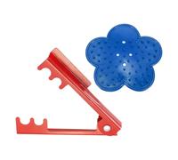 sourcing map 2pcs Rose Thorn Stripper Tool Set 5.5" 4.7" Metal PVC Flower Thorn Leaf Remover Flower Stem and Leaf Stripping for Gardening Home Florist Arrangement, Red Blue