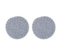 sourcing map 2Pcs Round Braided Placemats, 7.7" Woven Floral Edge Placemats Kitchen Table Place Mats for Farmhouse Decor, Kitchen Countertops, Table, Home Decor (Navy)