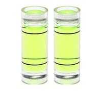sourcing map 2pcs Round Bubble Level 8x23mm Mini Cylindrical Bullseye Spirit Levels for Leveling Camera Tripod Telescope Workshop Turntable Pictures Frame, Green