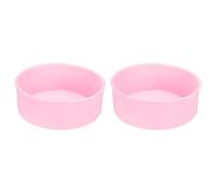 sourcing map 2pcs Round Cake Pans, 6 Inch Silicone Cake Molds for Baking, Nonstick & Quick Release Circle Cake Pans for Layer Cake, Smash Cake and Cheese Cake Pink