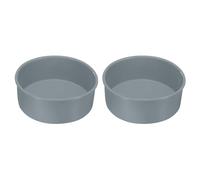 sourcing map 2pcs Round Cake Pans, 6 Inch Silicone Cake Molds for Baking, Nonstick & Quick Release Circle Cake Pans for Layer Cake, Smash Cake and Cheese Cake Grey
