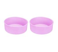 sourcing map 2pcs Round Cake Pans, 6 Inch Silicone Cake Molds for Baking, Nonstick & Quick Release Circle Cake Pans for Layer Cake, Smash Cake and Cheese Cake Light Purple