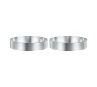 sourcing map 2Pcs Round Cake Ring 3.54 x 1 Inch Seamless Stainless Steel Pastry Mousse Dessert Ring Mirror Coating for Baking Cooking English Muffins Crumpet Making Tool