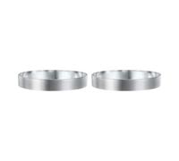 sourcing map 2Pcs Round Cake Ring 5.12 x 1 Inch Seamless Stainless Steel Pastry Mousse Dessert Ring Mirror Coating for Baking Cooking English Muffins Crumpet Making Tool