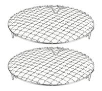 sourcing map 2pcs Round Cooking Rack 7.9-inch 201 Stainless Steel Cross Wire Barbecue Grill Net with 20mm Legs for Cooking Baking Steaming BBQ
