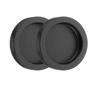 Sourcing Map 2PCS Round Shower Glass Sliding Door Handles, Black, 0.6" Aluminum Alloy, Back-to-Back Bathroom Door Handles