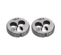 sourcing map 2pcs Round Threading Dies, Metric M2.5 x 0.45 Thread (Right Hand), Alloy Tool Steel Screw Cutting Die Repair Tool