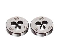 sourcing map 2pcs Round Threading Dies, Metric M2 x 0.4 Thread (Left Hand), Alloy Tool Steel Screw Cutting Die Repair Tool