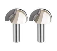 sourcing map 2pcs Router Bit Core Box 1/2 Shank 1-1/2 Inch Cutting Dia 1Flutes Tungsten Steel