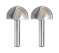 sourcing map 2pcs Router Bit Core Box 1/4 Shank 1 Inch Cutting Dia 1Flutes Tungsten Steel