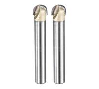 sourcing map 2pcs Router Bit Core Box 1/4 Shank 5/16 Inch Cutting Dia 1Flutes Tungsten Steel