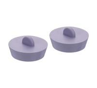 sourcing map 2pcs Rubber Drain Stopper, Bathtub Drain Plug Fits 1-3/4 Inch to 2 Inch, Rubber Sink Stopper Drain Plug for Bathtub, Kitchen and Bathroom, Grey