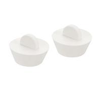 sourcing map 2pcs Rubber Drain Stopper, Bathtub Drain Plug Fits 1 Inch to 1-3/8 Inch, Rubber Sink Stopper Drain Plug for Bathtub, Kitchen and Bathroom, White