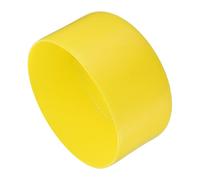 sourcing map 2pcs Rubber End Caps 100mm ID Vinyl Round Tube Bolt Cap Cover Screw Thread Protectors Yellow