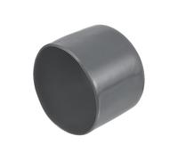 sourcing map 2pcs Rubber End Caps 52mm(2 1/16") ID Vinyl Round Tube Bolt Cap Cover Screw Thread Protectors Dark Gray