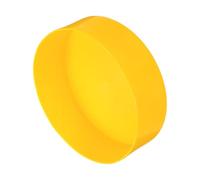 sourcing map 2pcs Rubber End Caps 95mm(3.7 inch) ID Vinyl Round Tube Bolt Cap Cover Screw Thread Protectors Yellow